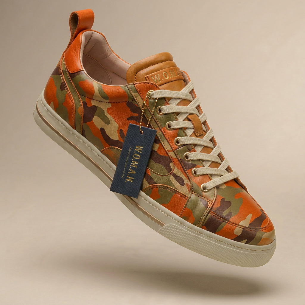 W.O.M.A.N. Impact Sneaker —Camo Orange